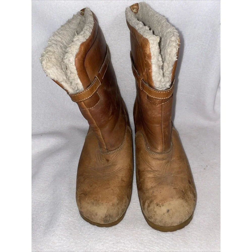 Dexter Dex Vintage Leather 70 Snow Boots Winter Lined Heel Lagen Gorp 8.5 M USA